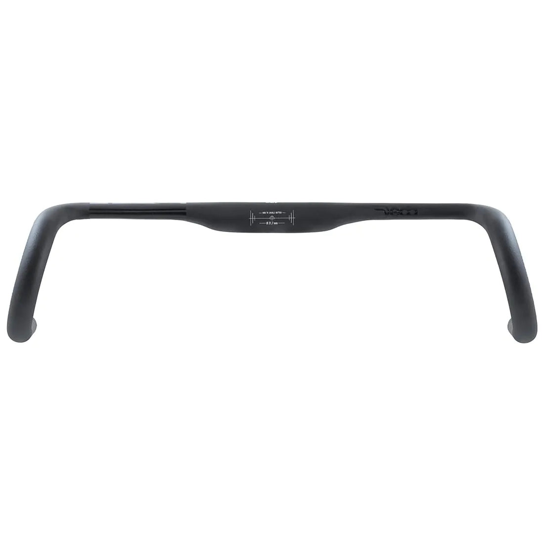 Deda SuperZero Gravel DCR Aluminum Ergo Drop Bar Handlebar 31.7mm - Polish on Black