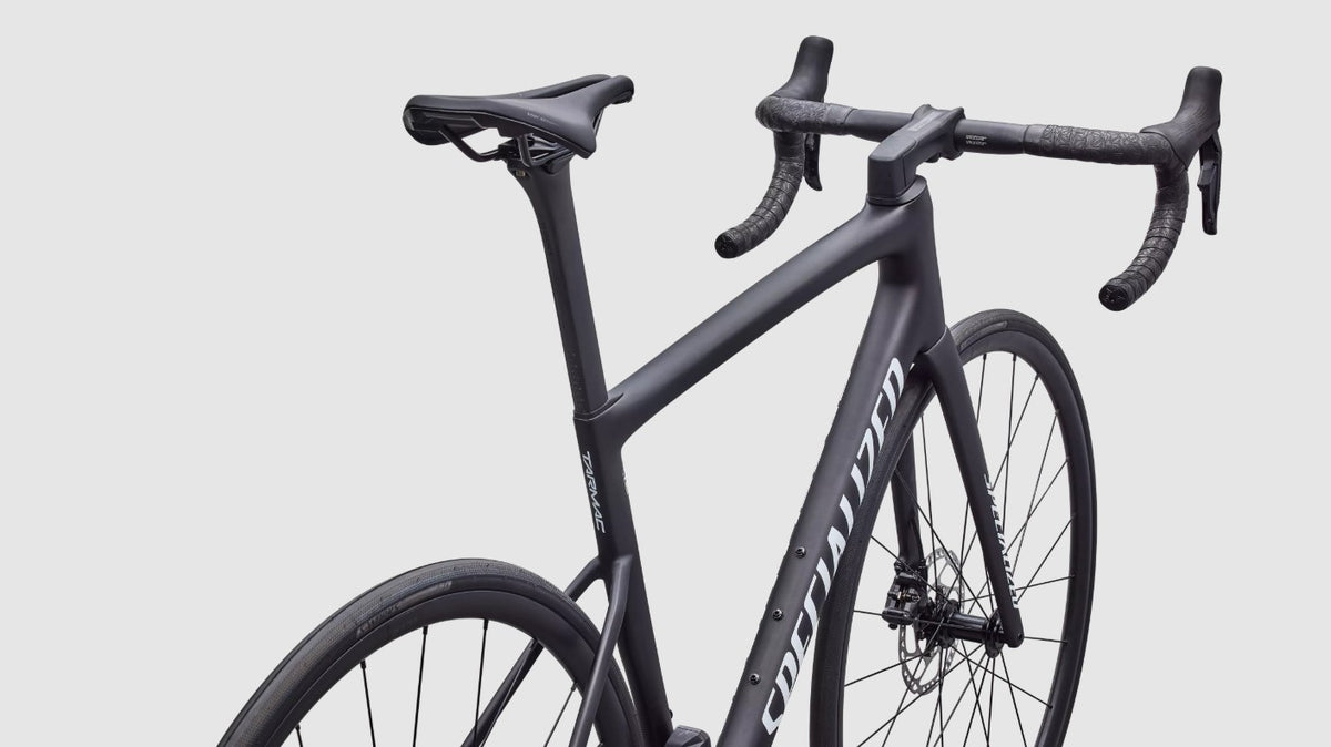 Specialized Tarmac SL8 Comp, Shimano 105 Di2 2x12 - Satin Carbon / White