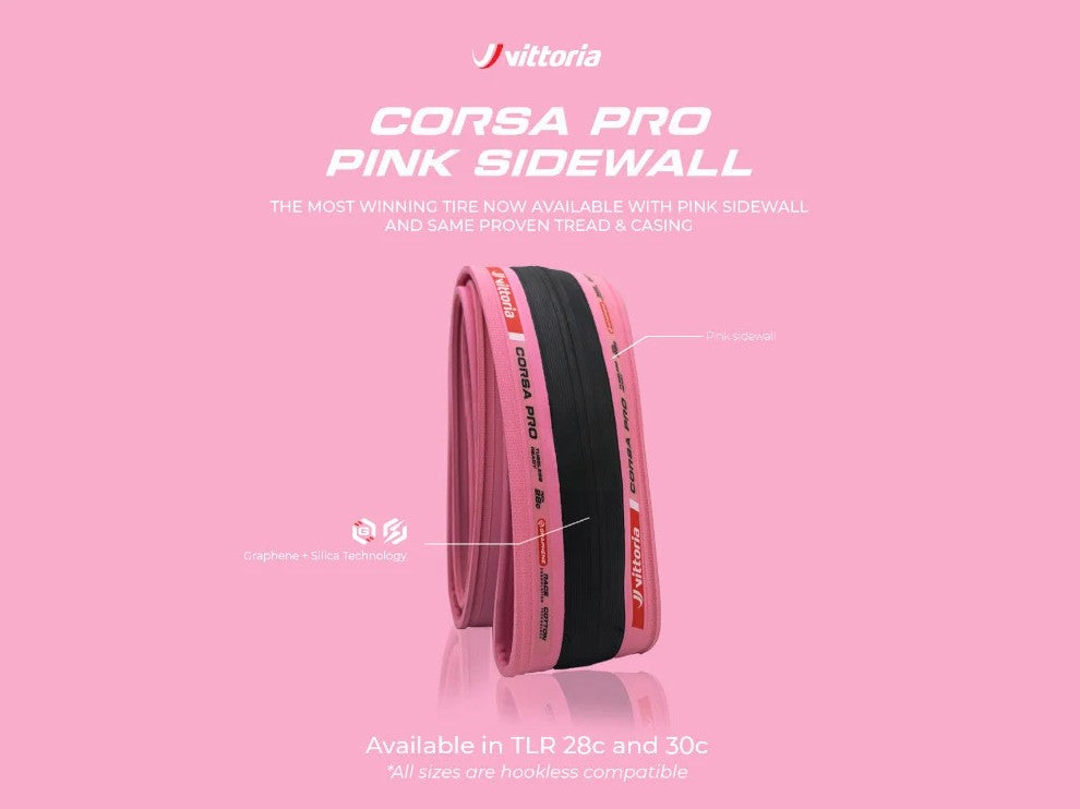Vittoria CORSA PRO Graphene2.0 TLR 2C faltbar 700c / 28" - PINK / GIRO Limited Edition