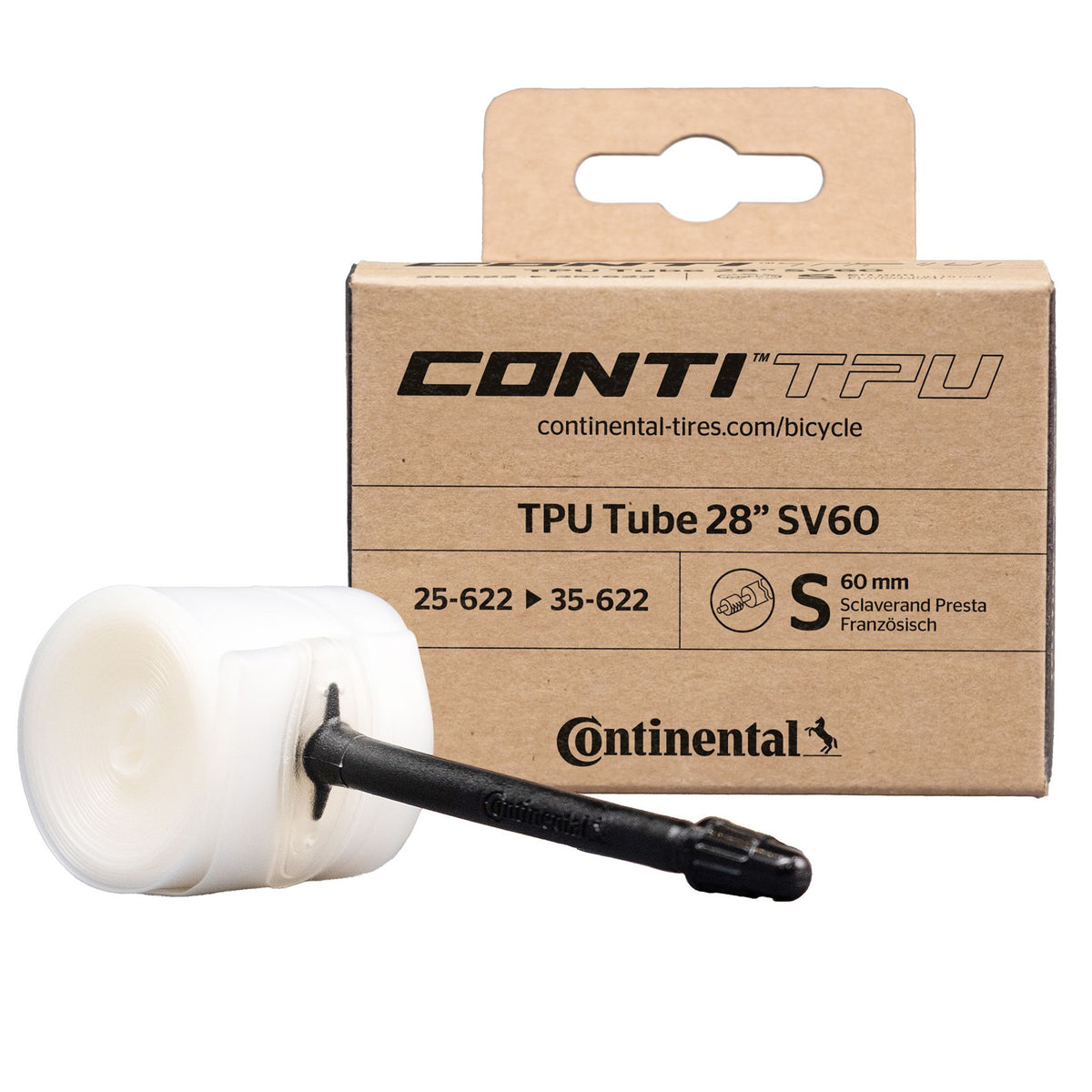 Continental TPU Schlauch - 25/35-622 (28"), Presta / SV Ventil