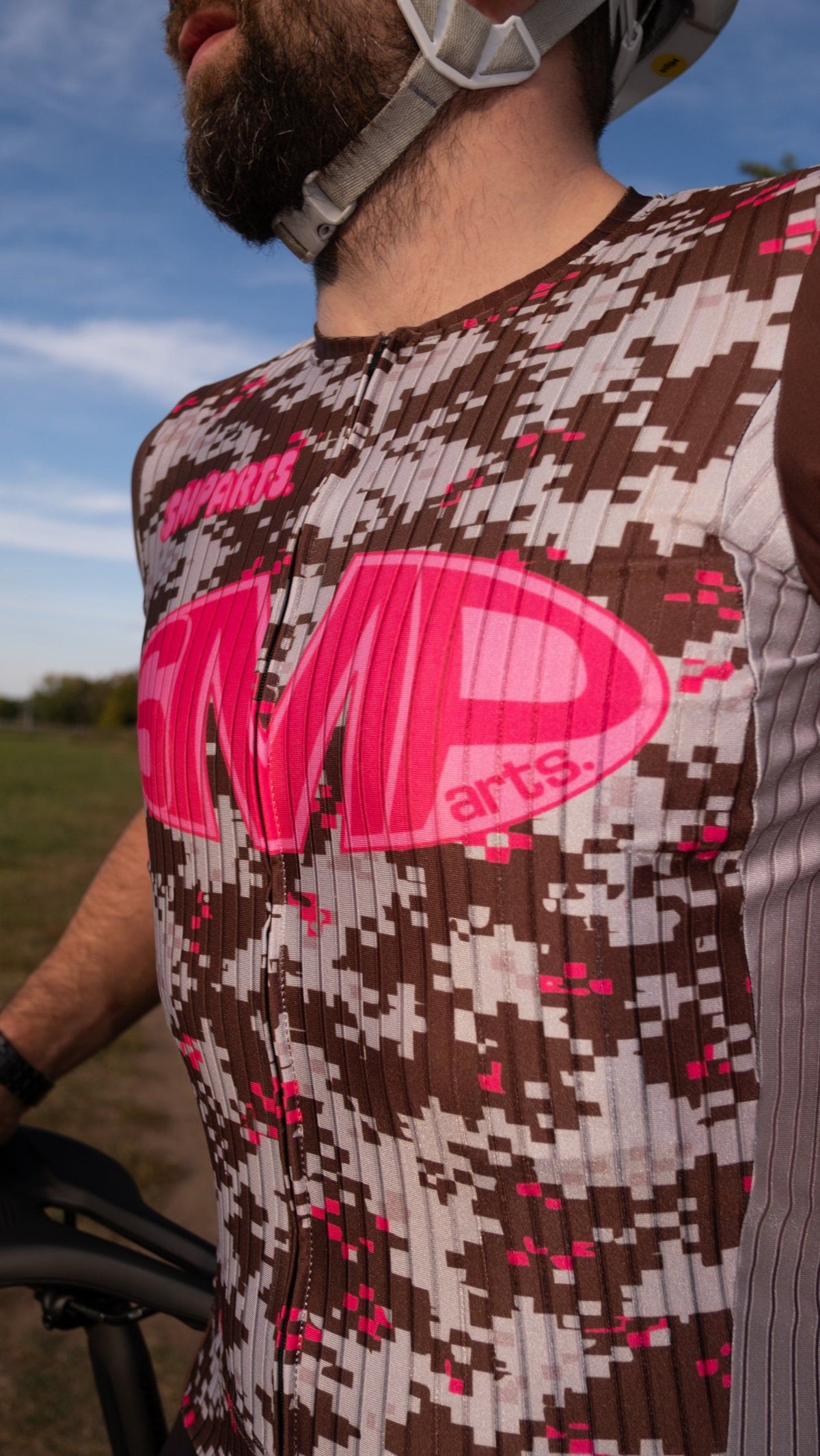 SMParts. Aero Race 1 Kurzarm Trikot - Sand Camo/Pink