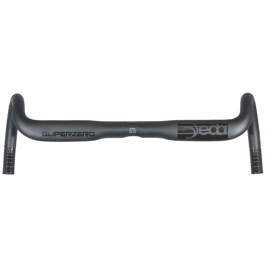 Deda SuperZero Gravel DCR Aluminum Ergo Drop Bar Handlebar 31.7mm - Polish on Black