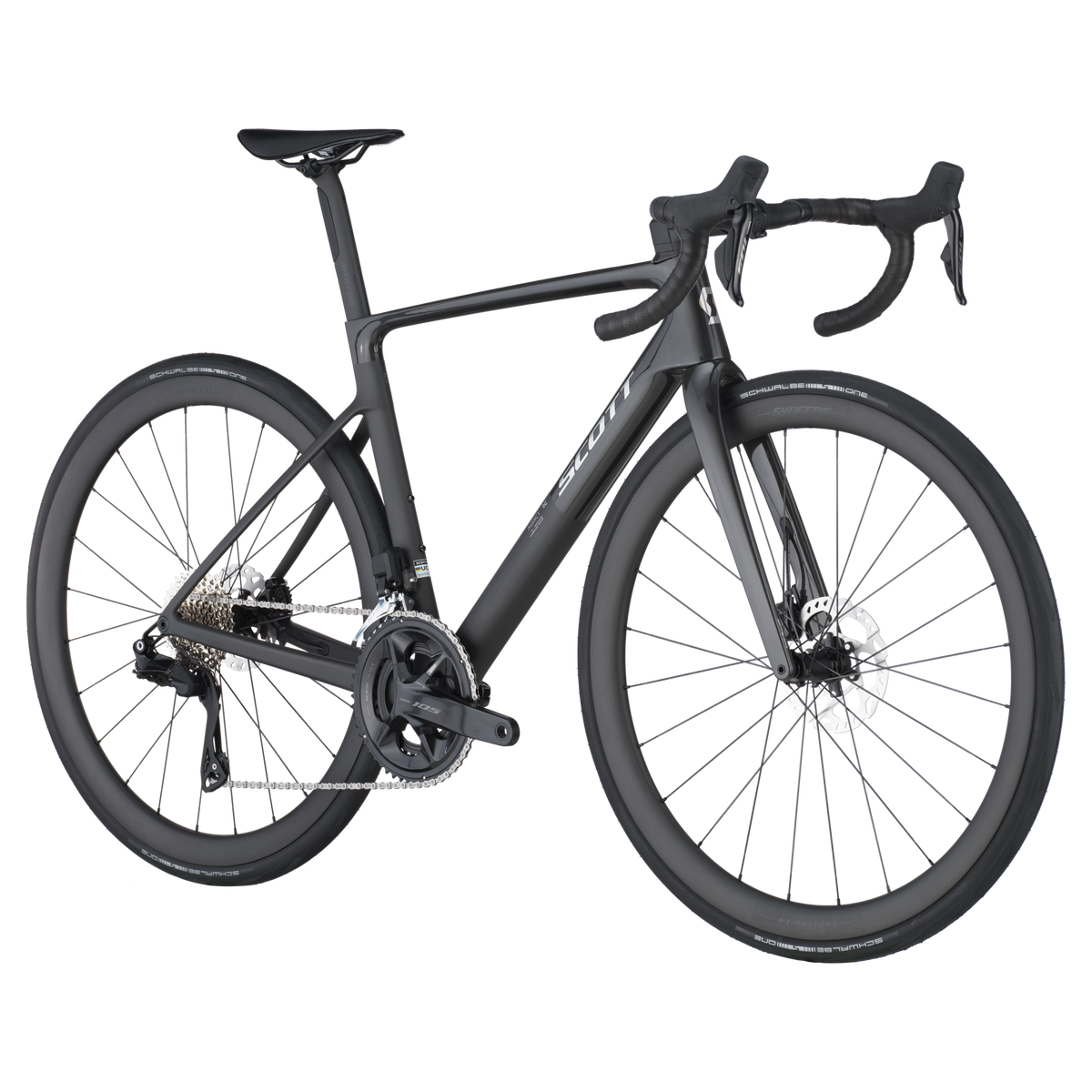 Scott Addict RC 30 (2025) road bike, Shimano 105 Di2 2x12 - Carbon Black
