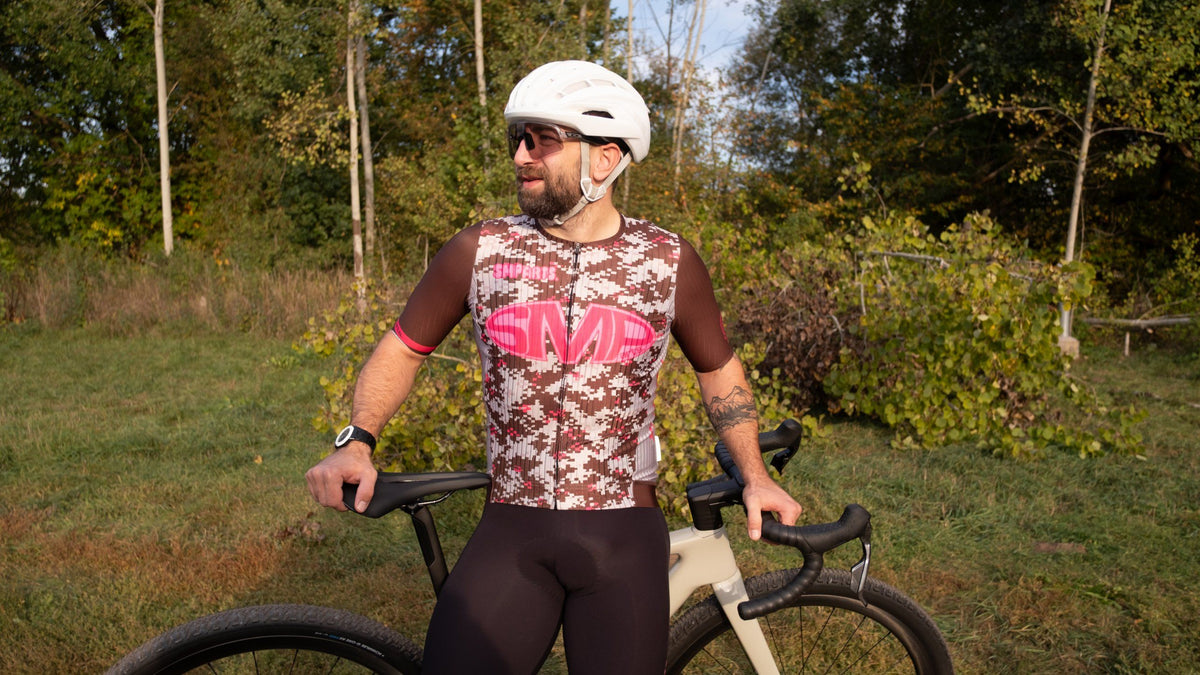 SMParts. Aero Race 1 Kurzarm Trikot - Sand Camo/Pink