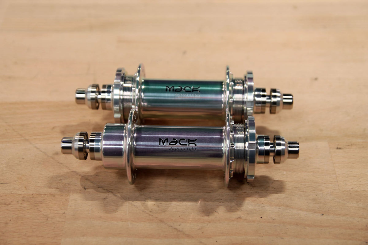 MACK HUBS Superlight Track Hinterrad Nabe Niederflansch, Silber-Poliert